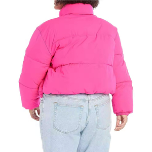 Casual Female Crop <b>Jacket</b> Winter Coat Cotton Bubble <b>Cropped</b> Women's <b>Puffer</b> <b>Jacket</b> for Ladies Fashionable Sublimation Design - Product Image 4
