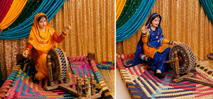 Estatuas de Fibra con Temática Virsa Punjabi para Restaurantes, Figuras Decorativas Coloridas para Escenarios de Boda, Compre Estatuas con Temática de la Aldea Punjabi - Product Image 2