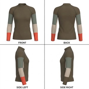 Chemise de protection contre les UV pour femmes UPF 50, manches longues, compression, séchage rapide, pour la natation, le surf, la plongée, la pêche, les sports nautiques - Product Image 3