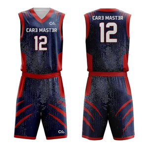 Uniformes de Baloncesto para Hombre, Tallas Grandes, Personalizados con Sublimación, Transpirables, 100% Poliéster, Venta al Por Mayor - Product Image 1