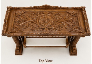 Columpio de Madera Tallada para Sala de Estar, Tradicional, Hecho a Mano, de Madera de Teca, Estilo Maharaja, Decoración para el Hogar - Product Image 3