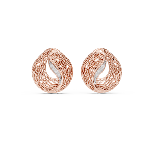 Boucles d'oreilles clous en or jaune de luxe avec incrustation de diamants de laboratoire micro-sertis pour femme, à porter au quotidien, cadeau pour fille - Product Image 6