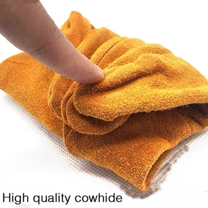 Heavy Duty Split Leather Work <b>Gloves</b> Safety Hand Protection Construction And Gardening Heat Resistant Working <b>Driver</b> <b>Gloves</b> - Product Image 4