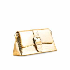 Bolso de noche formal dorado P24124 Embrague elegante para ocasiones especiales - Product Image 2