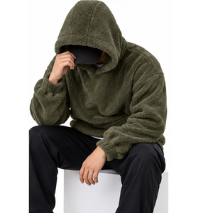 Custom Men Women <b>Sherpa</b> <b>Fleece</b> Hoodies Warm Thick Winter Sweatshirt Soft Plush Pullover Casual Fashion Outdoor Streetwear Outfit - Product Image 6