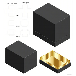 Boîte de parfum de luxe personnalisée avec doublure en éponge, emballage en carton rigide, pelliculage mat, impression de logo personnalisée, base et couvercle. - Product Image 6
