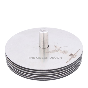 Set of 4 Deluxe Customized Metal Stone Coasters Perfect for Elegant Wedding Tableware and Stylish Home Decor - Product Image 6
