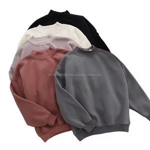 Personalizado de cuello alto de gran tamaño de lana y engrosamiento de moda letras de impresión gruesa Vintage sudaderas hombres - Product Image 1