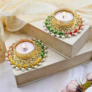 Handcrafted Festive Diyas Tealight <b>Candlestick</b> <b>Holder</b> Home Decoration Wax Candle Set Wholesale Tealight <b>Holder</b> - Product Image 1