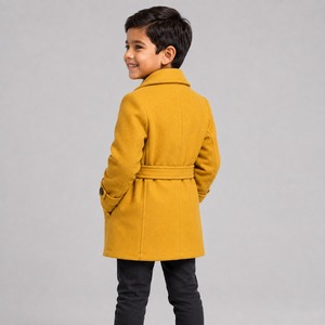 Manteau en laine pour enfants du collège à prix abordable, design élégant, tissu en toile de haute qualité, service OEM en gros personnalisable, marque sur mesure - Product Image 3