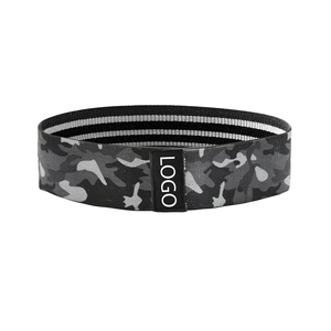 Black Camo Design Heavy Resistance Hip <b>Bands</b> Polyester Fabric for Yoga Hip Booty Workout Home Gym <b>Exercise</b> Set with Carry Bag - Product Image 1