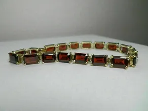 Pulsera de tenis de moissanita con corte brillante redondo, plata de ley 925 chapada en oro, joyería de lujo para mujer, TISHYA DIAMOND 12gm - Product Image 4