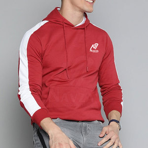 Sweat-shirt à capuche rouge pour homme Navza, poche avant, coupe classique, 100% coton molletonné, séchage rapide, design personnalisé, vêtements décontractés d'hiver - Product Image 1