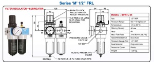 ตัวกรองและตัวควบคุมแรงดันน้ำมัน Mercury MFR+L04 ขนาด 1/2 นิ้ว BSP พร้อมเกจวัด  อะไหล่ระบบนิวเมติกใหม่สำหรับอุตสาหกรรมร้านอาหาร รับประกัน 1 ปี - Product Image 3