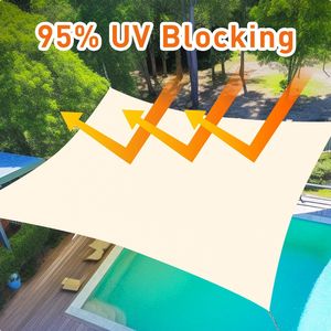 10 X 10 Cream HDPE Sunshade Sail Premium <b>Shade</b> Sails & Nets - Product Image 5