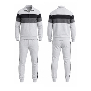Custom Mens Gym Tracksuit Sports Training Fitness Jogging Suit Full Zip Jacket <b>Pants</b> OEM ODM Wholesale Manufacturer Factory Bulk - Product Image 5