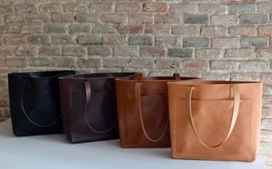 Sac fourre-tout vintage en cuir véritable grande capacité, sac à bandoulière à motif uni pour le quotidien, les courses et les voyages - Product Image 3