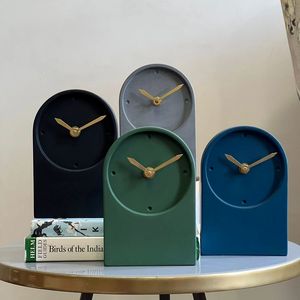 Traditional Desk Alarm <b>Clock</b> with Electronic Movement Needle Display Minimalist Rectangular wooden Desk <b>Clock</b> - Product Image 2