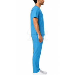 Men <b>Scrub</b> Set Knitted High Quality Medical Workwear Hospital <b>Clothing</b> Healthcare Apparel Wholesale Bulk Supply - Product Image 6