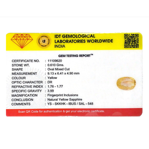 Natural Yellow Sapphire 3.3 Carat Certified Loose Gemstone Wholesale - Product Image 4
