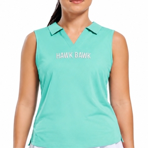 Polo sin Mangas para Mujer, Tela Premium, Cómodo para el Verano, Corte Atlético, Secado Rápido, Estilo Casual, Polo Hecho a Medida - Product Image 1