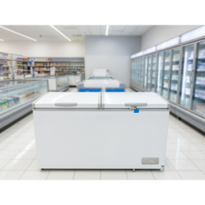 <span class=keywords><strong>Congélateur</strong></span> <span class=keywords><strong>coffre</strong></span> commercial grande capacité à double porte, ouverture par le haut, <span class=keywords><strong>pour</strong></span> stockage d'aliments surgelés en supermarché - Product Image 1