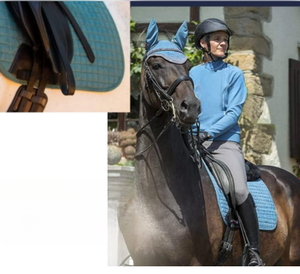 Tapis de selle pour dressage équestre |   Tapis de selle équestre matelassé carré |   Tapis d'équitation respirant OEM en gros - Product Image 4