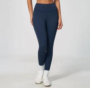 High Waist Full Length Solid Eco-Friendly <b>Seamless</b> <b>Leggings</b> Women's Spandex Knitted Stretch Breathable Soft Comfortable All - Product Image 4