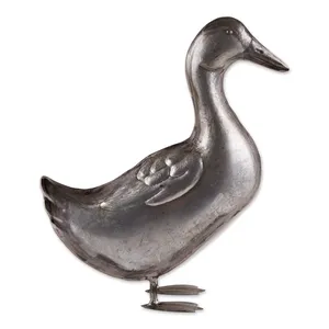 Handmade Wooden Duck Sculpture <b>Rustic</b> Animal Figure Tabletop Decor for Living Room - Product Image 2