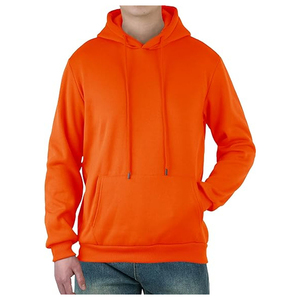 Sudadera con Capucha Marrón para Hombre, Corte Regular, Informal, Otoñal, de Forro Polar, Manga Larga, Color Sólido, Diseño Tejido - Product Image 4
