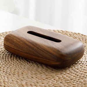 Boîte à mouchoirs en bois massif de qualité supérieure, porte-mouchoirs en bois fait main, distributeur de serviettes naturel rustique, pour la maison, l'hôtel, le bureau, vente en gros - Product Image 3