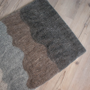 Alfombra de yoga de fieltro de lana para meditación, ejercicio y juegos infantiles, hecha a mano con degradado de color natural, ecológica. - Product Image 6