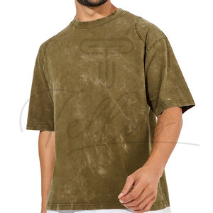 Camisetas Casuales de Último Diseño para Hombre, Lavado Ácido, Hombros Caídos, Corte Holgado, 100% Algodón, Secado Rápido y Transpirable, Color Sólido - Product Image 2
