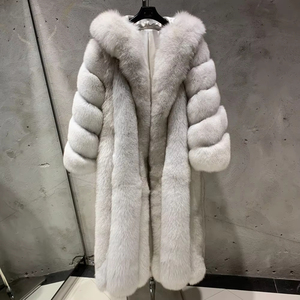 Abrigo largo de piel sintética para mujer con cinturón, estampado, cálido, para invierno, manga larga, ajuste holgado, con bolsillos - Product Image 3