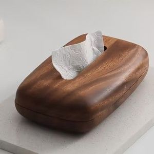 Porte-boîte à mouchoirs en bois classique durable avec bords lisses, design personnalisable pour une utilisation sûre et pratique, résidentiel et commercial - Product Image 1