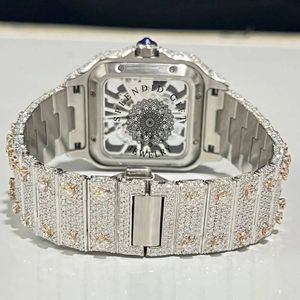 <b>Speed</b> Gift Jewelry Luxury Moissanite <b>Square</b> Men's Watch Analog Quartz ETA Movement 28mm Sapphire Crystal Water Resistant 10m - Product Image 5