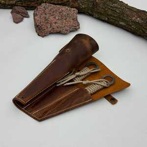 Juego de Cuchillos Tácticos con Punta de Lanza, Acero de Damasco, Hoja Recta, 2 Piezas, Cuchillos de Cocina de Grado Industrial con Mango de Madera - Product Image 2