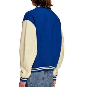 Custom <b>Leather</b> Sleeve Varsity <b>Jacket</b> With Chenille Team Patches Premium Embroidered Letterman <b>Jacket</b> With Player Name And Number - Product Image 3
