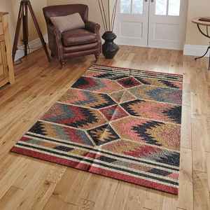 Tapis légers tissés à la main en jute et laine, kilims pour salon, chambre et bureau - Product Image 1