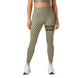 Leggings pour femmes, taille haute, longueur intégrale, leggings de yoga, imprimé à carreaux, spandex, nylon, pantalon extensible dans quatre directions - Product Image 3