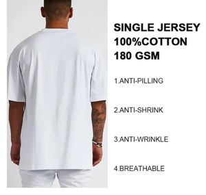 Camisetas de Manga Corta al por Mayor, Promocionales, 100% Algodón Tejido, 260g, Corte Holgado, Estilo Urbano, Color Sólido, Impresión Personalizada, Transpirables - Product Image 4