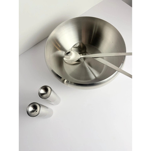 Bol à salade en métal personnalisable de haute qualité avec cuillère pour la décoration de la maison, pour servir les aliments lors de fêtes - Articles de cuisine décoratifs - Product Image 5