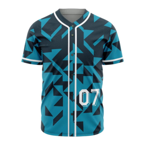 New Baseball Jersey Men's Sublimated Geometric Print Moisture Wicking 100% <b>Polyester</b> Short Sleeve Regular Fit Adult All Season - Product Image 2