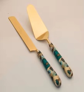 Elegant Wedding Dessert Collection Metal <b>Cake</b> <b>Server</b> and Knife for Celebration Service - Product Image 5