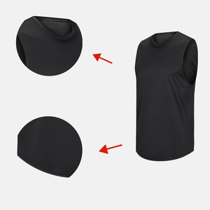<b>Men's</b> Fitness <b>Vest</b> <b>Stringers</b> Gym Wear Tank Top Singlet Elastic Breathable and Quick-Drying 100% Cotton Sleeveless - Product Image 2
