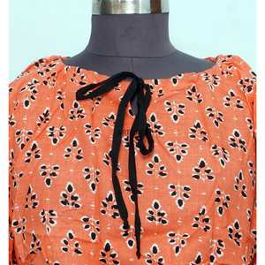 Blusas de Verano para Mujer, Cómodas, Elegantes, Estilo Vintage, con Estampado Floral, 100% Algodón, Diseño Transpirable para Mujeres Activas, Venta al Por Mayor - Product Image 3