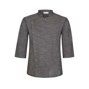 เสื้อเชฟครัว ป้องกันคราบ ทำความสะอาดง่าย แขนยาว ทนทาน ผลิตจากโพลีเอสเตอร์/ผ้าฝ้ายถัก เสื้อผ้าสำหรับทำอาหาร ชุดทำงานในครัว - Product Image 1