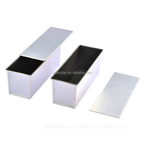 Moule à pain industriel en aluminium antiadhésif ATLAS STAR avec couvercle, noir, compatible lave-vaisselle et four, pour la production de boulangerie - Product Image 1