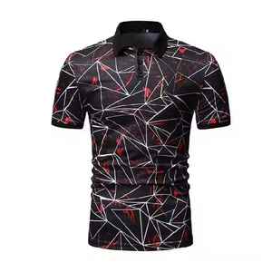 Polo de manga corta de verano con estampado de golf por sublimación, logotipo personalizado, diseño nuevo, estilo vintage, venta al por mayor. - Product Image 1