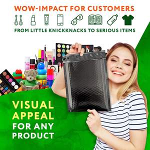 Bollettini neri metallici 4X7 pollici confezione 600 foglio autosigillante buste di spedizione Poly mailer impermeabili per piccole imprese - Product Image 6